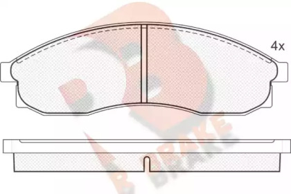 Комплект тормозных колодок R BRAKE RB1147