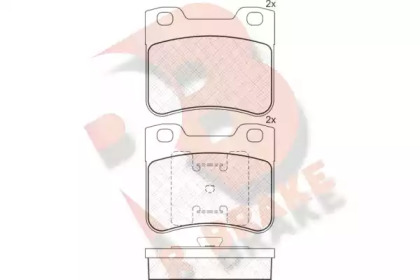 Комплект тормозных колодок R BRAKE RB1150