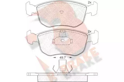 Комплект тормозных колодок R BRAKE RB1151