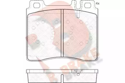 Комплект тормозных колодок R BRAKE RB1158