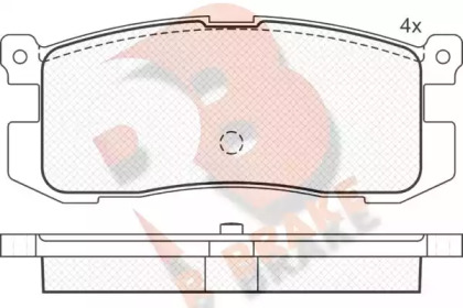 Комплект тормозных колодок R BRAKE RB1160