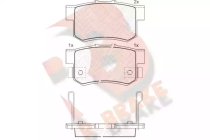 Комплект тормозных колодок R BRAKE RB1187