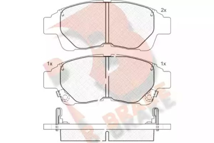 Комплект тормозных колодок, дисковый тормоз R BRAKE RB1210