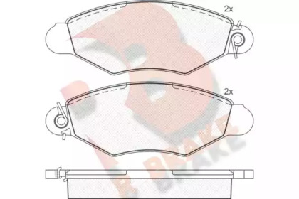 Комплект тормозных колодок R BRAKE RB1217