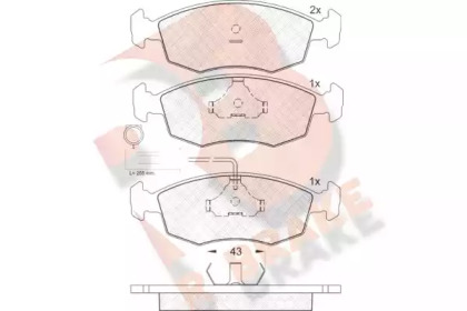 Комплект тормозных колодок R BRAKE RB1227