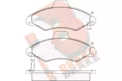 Комплект тормозных колодок R BRAKE RB1229