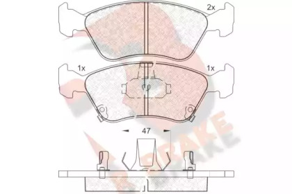 Комплект тормозных колодок R BRAKE RB1235