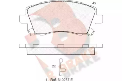 Комплект тормозных колодок R BRAKE RB1247