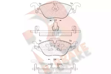 Комплект тормозных колодок R BRAKE RB1249