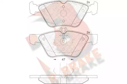 Комплект тормозных колодок R BRAKE RB1259