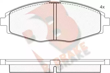 Комплект тормозных колодок, дисковый тормоз R BRAKE RB1262