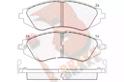 Комплект тормозных колодок R BRAKE RB1263