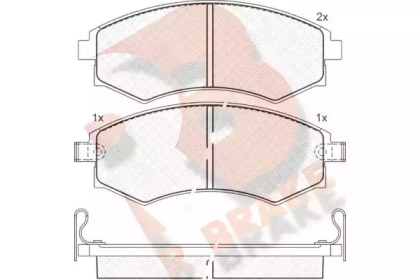 Комплект тормозных колодок R BRAKE RB1267