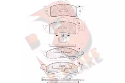 Комплект тормозных колодок R BRAKE RB1276