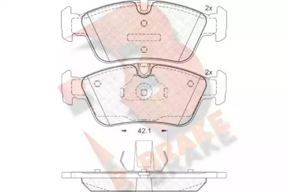 Комплект тормозных колодок R BRAKE RB1295