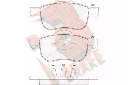 Комплект тормозных колодок R BRAKE RB1297