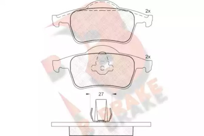 Комплект тормозных колодок R BRAKE RB1298