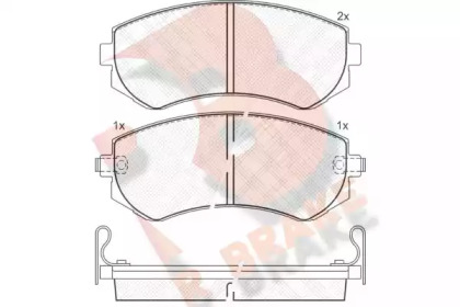 Комплект тормозных колодок R BRAKE RB1300