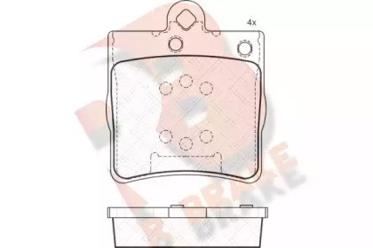 Комплект тормозных колодок R BRAKE RB1311