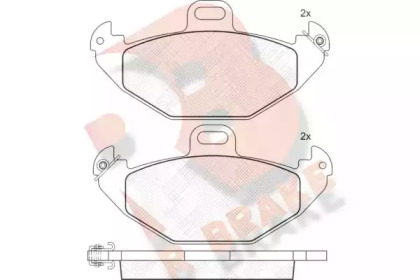 Комплект тормозных колодок R BRAKE RB1314