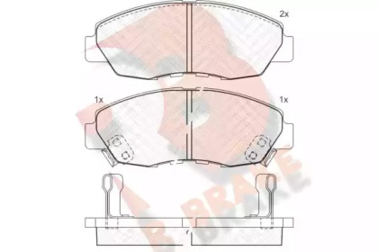 Комплект тормозных колодок R BRAKE RB1329