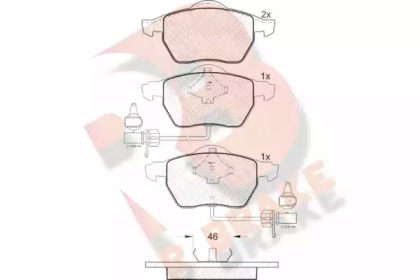 Комплект тормозных колодок R BRAKE RB1331