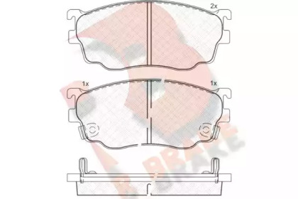 Комплект тормозных колодок R BRAKE RB1334