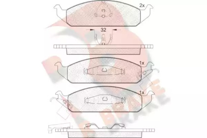 Комплект тормозных колодок R BRAKE RB1339