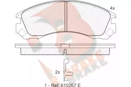 Комплект тормозных колодок, дисковый тормоз R BRAKE RB1358