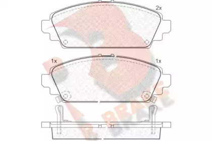 Комплект тормозных колодок R BRAKE RB1359