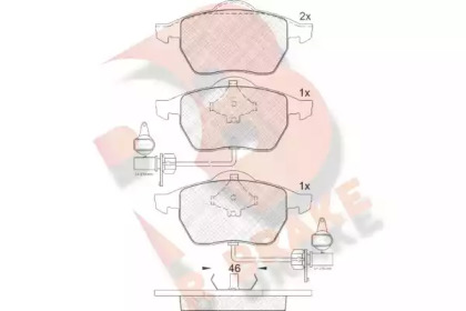 Комплект тормозных колодок R BRAKE RB1362