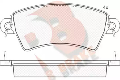 Комплект тормозных колодок R BRAKE RB1365