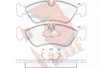 Комплект тормозных колодок, дисковый тормоз R BRAKE RB1366