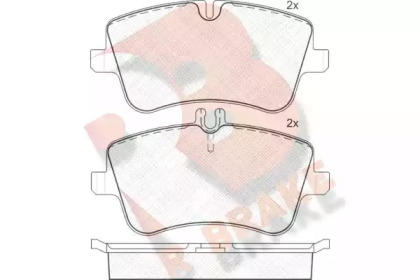 Комплект тормозных колодок R BRAKE RB1369