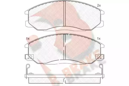 Комплект тормозных колодок R BRAKE RB1372