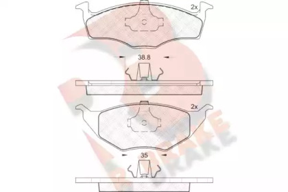 Комплект тормозных колодок R BRAKE RB1373