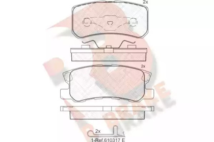 Комплект тормозных колодок R BRAKE RB1375