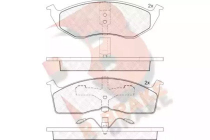 Комплект тормозных колодок R BRAKE RB1377