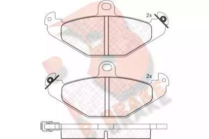 Комплект тормозных колодок R BRAKE RB1379