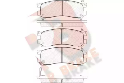 Комплект тормозных колодок R BRAKE RB1382