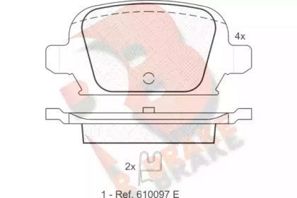 Комплект тормозных колодок R BRAKE RB1385