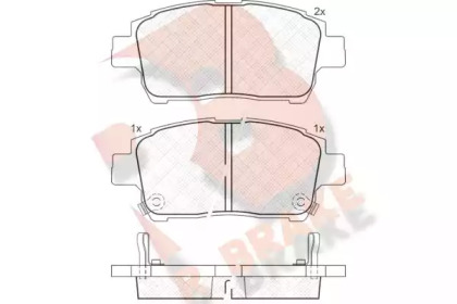 Комплект тормозных колодок R BRAKE RB1386