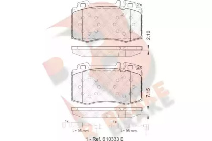 Комплект тормозных колодок R BRAKE RB1389-203