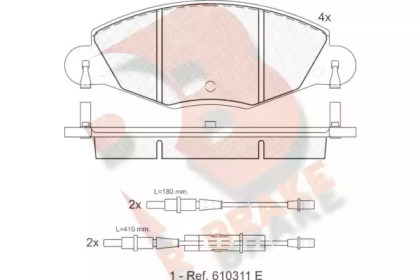 Комплект тормозных колодок R BRAKE RB1406