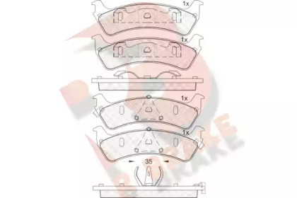 Комплект тормозных колодок R BRAKE RB1409