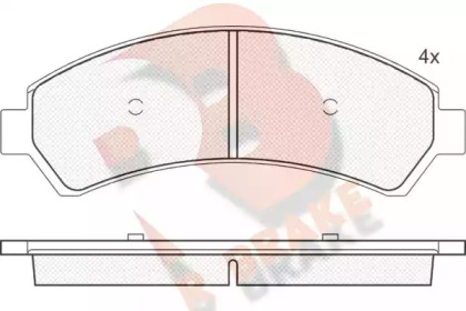 Комплект тормозных колодок R BRAKE RB1410