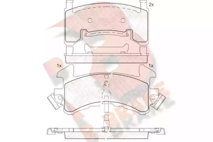 Комплект тормозных колодок R BRAKE RB1411