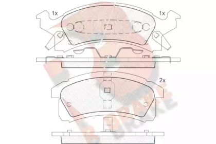 Комплект тормозных колодок R BRAKE RB1412