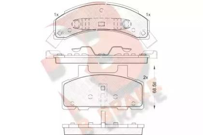 Комплект тормозных колодок R BRAKE RB1414