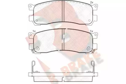 Комплект тормозных колодок R BRAKE RB1418